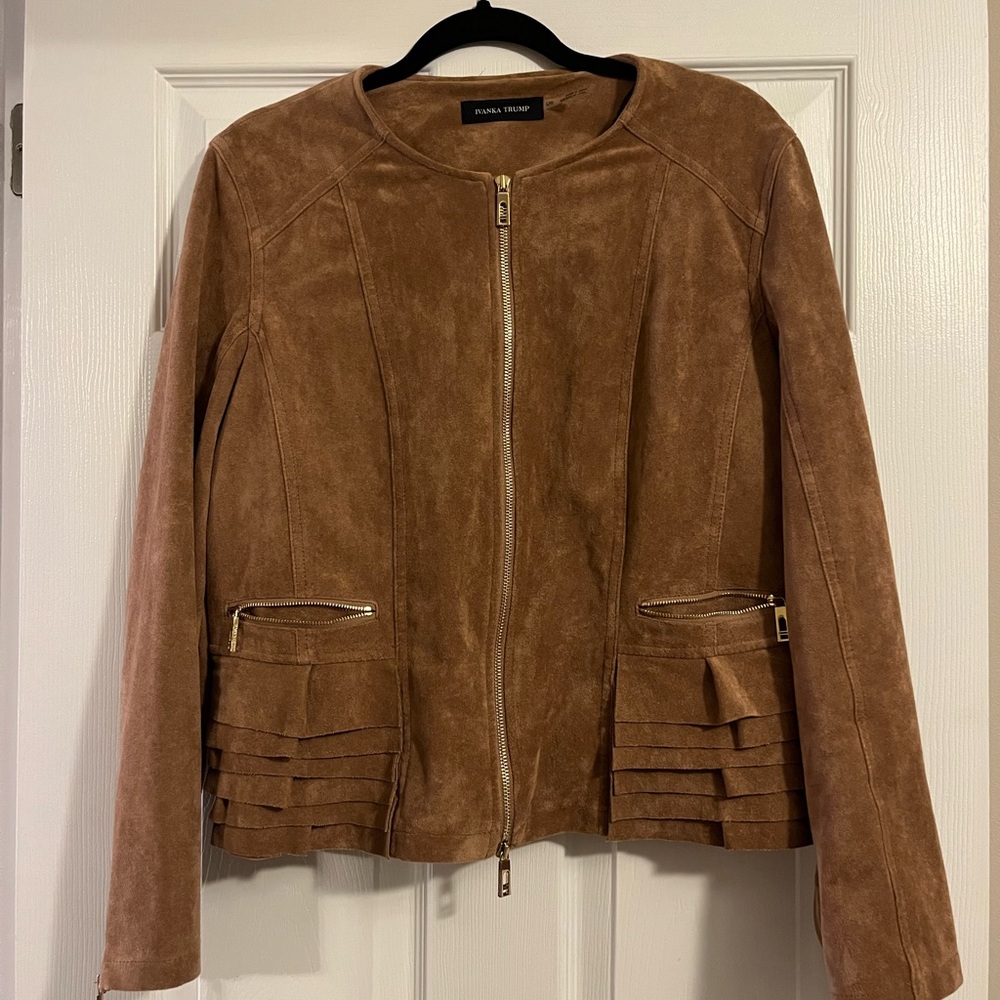 Ivanka Trump Tan Suede Jacket